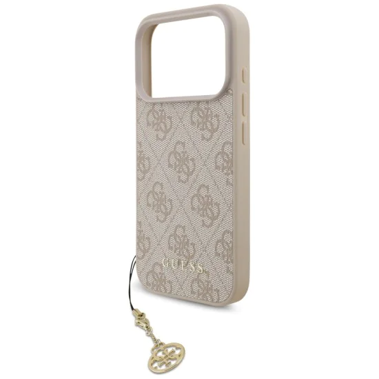 Калъф за iPhone 17 Pro - Guess - Hardcase 4G Charm Cradle MagSafe (GUHMP17LGF4GCP) - Розов