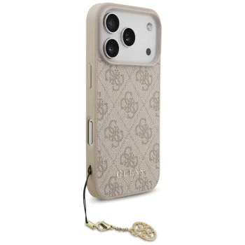 Калъф за iPhone 17 Pro - Guess - Hardcase 4G Charm Cradle MagSafe (GUHMP17LGF4GCP) - Розов