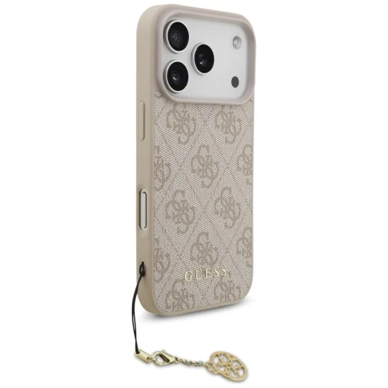Калъф за iPhone 17 Pro - Guess - Hardcase 4G Charm Cradle MagSafe (GUHMP17LGF4GCP) - Розов