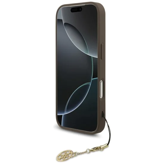 Калъф за iPhone 17 Pro - Guess - Hardcase 4G Charm Cradle MagSafe (GUHMP17LGF4GCW) - Кафяв