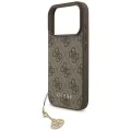 Калъф за iPhone 17 Pro - Guess - Hardcase 4G Charm Cradle MagSafe (GUHMP17LGF4GCW) - Кафяв