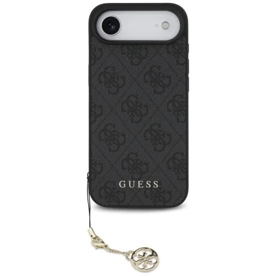 Калъф за iPhone 17 Air - Guess - Hardcase 4G Charm Cradle MagSafe (GUHMP17MGF4GCK) - Черен