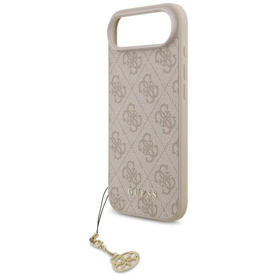 Калъф за iPhone 17 Air - Guess - Hardcase 4G Charm Cradle MagSafe (GUHMP17MGF4GCP) - Розов