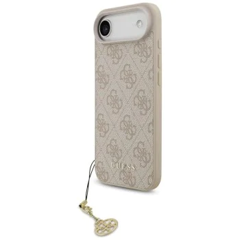 Калъф за iPhone 17 Air - Guess - Hardcase 4G Charm Cradle MagSafe (GUHMP17MGF4GCP) - Розов