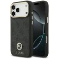Калъф за iPhone 17 Pro Max - Guess - Hardcase 4G Strass Logo MagSafe (GUHMP17XP4GRMDEK) - Черен