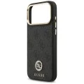 Калъф за iPhone 17 Pro Max - Guess - Hardcase 4G Strass Logo MagSafe (GUHMP17XP4GRMDEK) - Черен