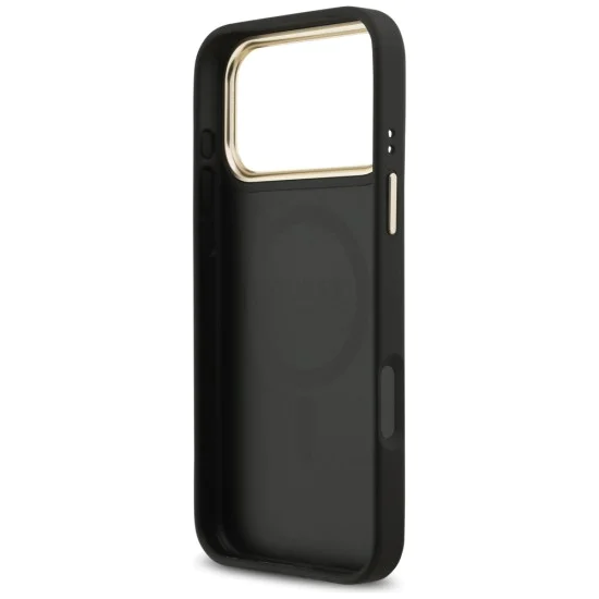 Калъф за iPhone 17 Pro Max - Guess - Hardcase 4G Strass Logo MagSafe (GUHMP17XP4GRMDEK) - Черен