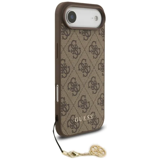 Калъф за iPhone 17 Air - Guess - Hardcase 4G Charm Cradle MagSafe (GUHMP17MGF4GCW) - Кафяв
