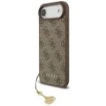 Калъф за iPhone 17 Air - Guess - Hardcase 4G Charm Cradle MagSafe (GUHMP17MGF4GCW) - Кафяв