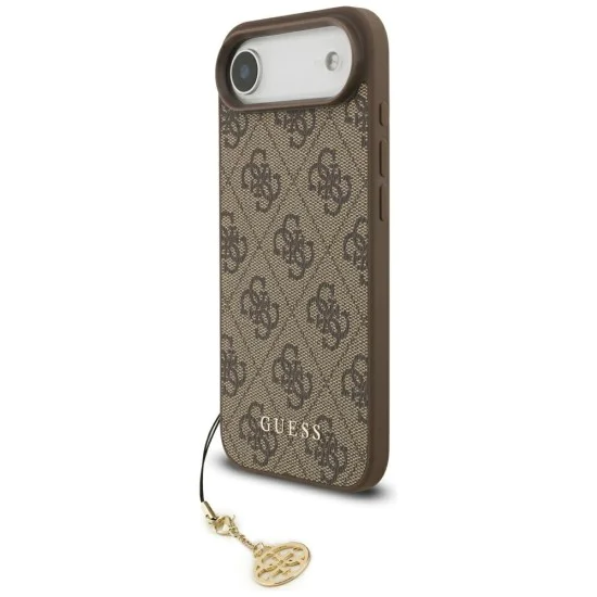 Калъф за iPhone 17 Air - Guess - Hardcase 4G Charm Cradle MagSafe (GUHMP17MGF4GCW) - Кафяв