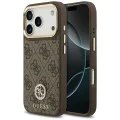 Калъф за iPhone 17 Pro - Guess - Hardcase 4G Strass Logo MagSafe (GUHMP17LP4GRMDEW) - Кафяв