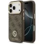 Калъф за iPhone 17 Pro - Guess - Hardcase 4G Strass Logo MagSafe (GUHMP17LP4GRMDEW) - Кафяв