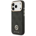 Калъф за iPhone 17 Pro - Guess - Hardcase 4G Strass Logo MagSafe (GUHMP17LP4GRMDEK) - Черен