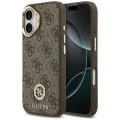 Калъф за iPhone 17 - Guess - Hardcase 4G Strass Logo MagSafe (GUHMP17SP4GRMDEW) - Кафяв