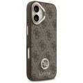 Калъф за iPhone 17 - Guess - Hardcase 4G Strass Logo MagSafe (GUHMP17SP4GRMDEW) - Кафяв