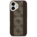 Калъф за iPhone 17 - Hardcase 4G Stripe MagSafe - Guess - Кафяв