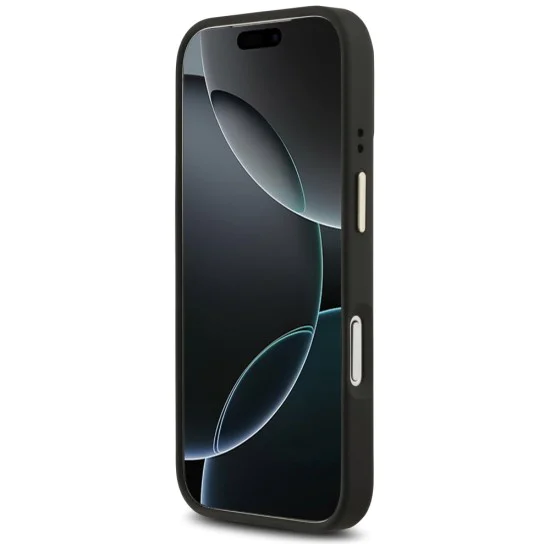 Калъф за iPhone 17 Pro - Guess - Hardcase 4G Stripe MagSafe (GUHMP17LPG4SEMCK) - Черен