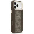 Калъф за iPhone 17 Pro - Guess - Hardcase 4G Stripe MagSafe (GUHMP17LPG4SEMCW) - Кафяв