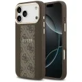 Калъф за iPhone 17 Pro Max - Guess - Hardcase 4G Stripe MagSafe (GUHMP17XPG4SEMCW) - Кафяв