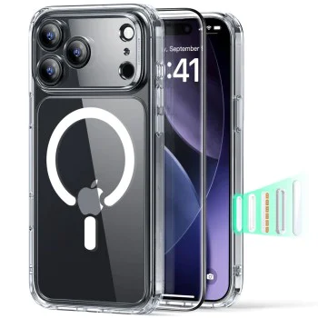 Калъф за iPhone 17 Pro - ESR - Classic Hybrid HaloLock [Включен протектор за екран] - Прозрачен