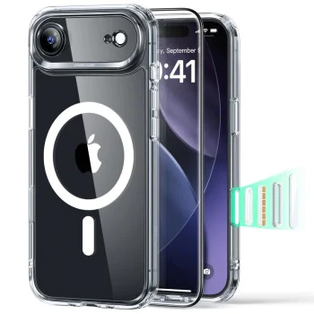 Калъф за iPhone 17 Air - ESR - Classic Hybrid HaloLock [Включен протектор за екран] - Прозрачен
