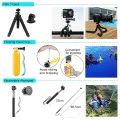 Techsuit - Комплект аксесоари CamQuest 50in1 (SA50) - за GoPro Hero, SJCAM, екшън камери, с калъф за носене - Черен