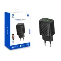 Зарядно - Lito - (LC19) - Type-C, USB изход, PD30W, GaN, PC Fireproof, EU Plug - Черен