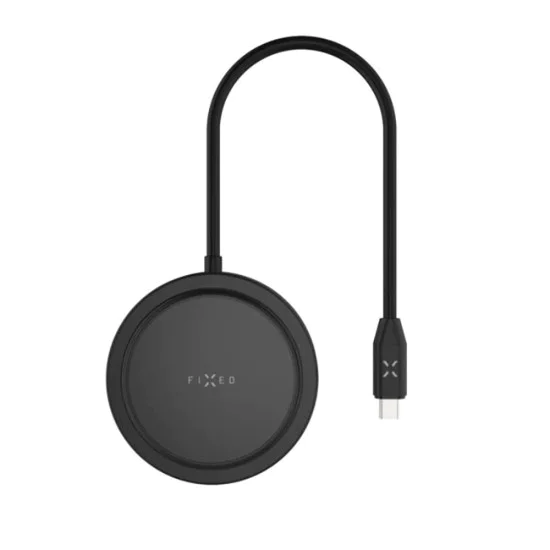Fixed - MagHub 7в1 (FIXHU-M-BK) - USB-C към 2x USB-C, USB-A, HDMI, четец на Micro-SD/SD карти, безжичен MagSafe, PD100W, 4K, 5Gb/s - Черен