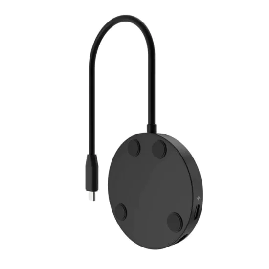 Fixed - MagHub 7в1 (FIXHU-M-BK) - USB-C към 2x USB-C, USB-A, HDMI, четец на Micro-SD/SD карти, безжичен MagSafe, PD100W, 4K, 5Gb/s - Черен