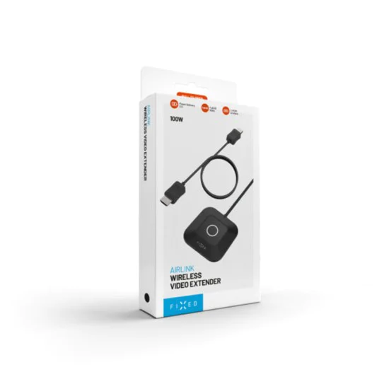 Fixed - Безжичен HDMI удължител AirLink (FIXA-AL-BK) - Plug&Play, 1080p Full HD, USB-C PD100W - Черен
