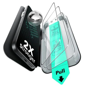 Протектор за iPhone 17 Air - ESR - Tempered Glass UltraFit (3 броя) - Черен