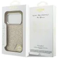 Калъф за iPhone 17 Pro - Guess - Блестящо триъгълно лого MagSafe (GUHMP17LPFGTSCMD) - Златист