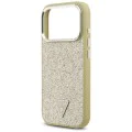 Калъф за iPhone 17 Pro - Guess - Блестящо триъгълно лого MagSafe (GUHMP17LPFGTSCMD) - Златист