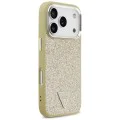 Калъф за iPhone 17 Pro - Guess - Блестящо триъгълно лого MagSafe (GUHMP17LPFGTSCMD) - Златист
