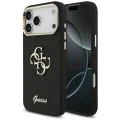 Калъф за iPhone 17 Pro Max - Guess - Fixed Glitter Big 4G Metal Frame (GUHCP17XHG4SGCK) - Черен