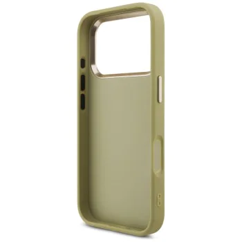 Калъф за iPhone 17 Pro - Guess - Fixed Glitter Big 4G Metal Frame (GUHCP17LHG4SGCD) - Златист