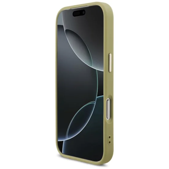 Калъф за iPhone 17 Pro - Guess - Fixed Glitter Big 4G Metal Frame (GUHCP17LHG4SGCD) - Златист