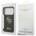 Калъф за iPhone 17 Pro - Guess - Fixed Glitter Big 4G Metal Frame (GUHCP17LHG4SGCK) - Черен