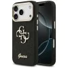Калъф за iPhone 17 Pro - Guess - Fixed Glitter Big 4G Metal Frame (GUHCP17LHG4SGCK) - Черен