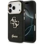 Калъф за iPhone 17 Pro - Guess - Fixed Glitter Big 4G Metal Frame (GUHCP17LHG4SGCK) - Черен