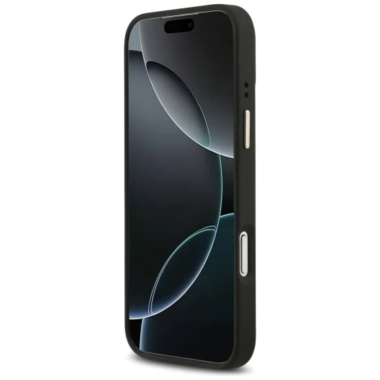 Калъф за iPhone 17 Pro Max - Guess - Hardcase 4G Logo Plate MagSafe (GUHMP17XU4GPRK) - Черен