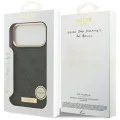 Калъф за iPhone 17 Pro Max - Guess - Hardcase 4G Logo Plate MagSafe (GUHMP17XU4GPRK) - Черен