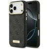 Калъф за iPhone 17 Pro Max - Guess - Hardcase 4G Logo Plate MagSafe (GUHMP17XU4GPRK) - Черен