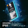 Калъф за универсален модел телефон (макс. 15 мм дълбочина) - ShellBox - AirBox Водоустойчив IP68 калъф (макс. 6,9 инча) - Син