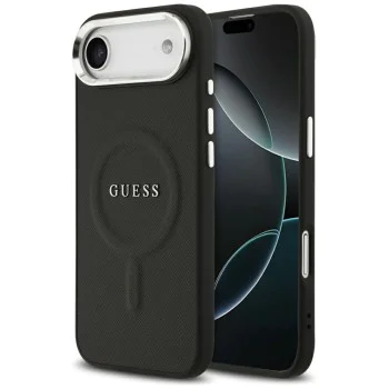 Калъф за iPhone 17 Air - Guess - Hardcase Classic Logo MagSafe (GUHMP17MPSAREGSK) - Черен