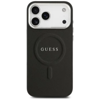Калъф за iPhone 17 Pro Max - Guess - Hardcase Classic Logo MagSafe (GUHMP17XPSAREGSK) - Черен