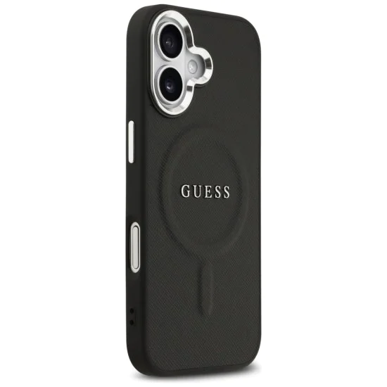 Калъф за iPhone 17 - Guess - Hardcase Classic Logo MagSafe (GUHMP17SPSAREGSK) - Черен