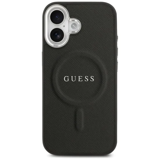 Калъф за iPhone 17 - Guess - Hardcase Classic Logo MagSafe (GUHMP17SPSAREGSK) - Черен