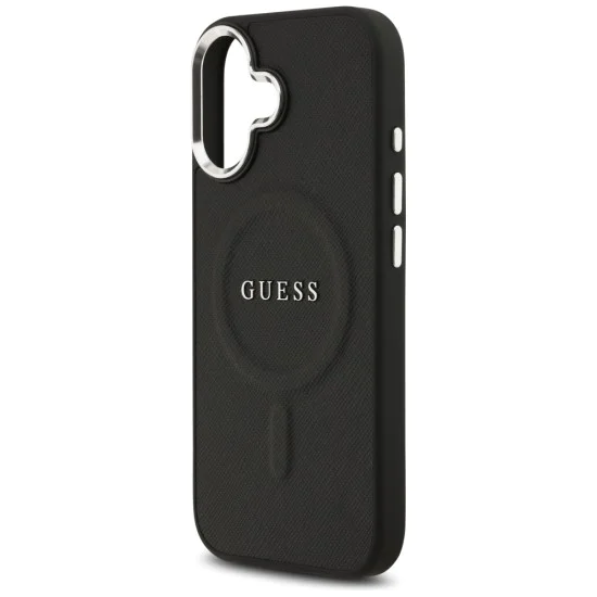 Калъф за iPhone 17 - Guess - Hardcase Classic Logo MagSafe (GUHMP17SPSAREGSK) - Черен