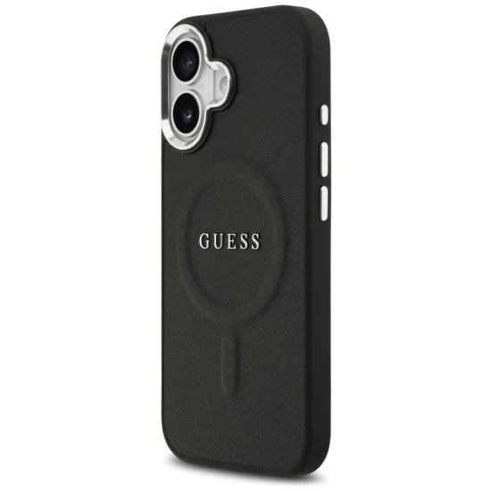 Калъф за iPhone 17 - Guess - Hardcase Classic Logo MagSafe (GUHMP17SPSAREGSK) - Черен